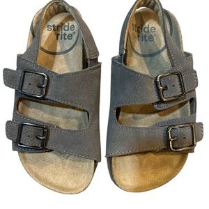 Stride Rite Boy's Suede Buckle Sandal, Size 11.5